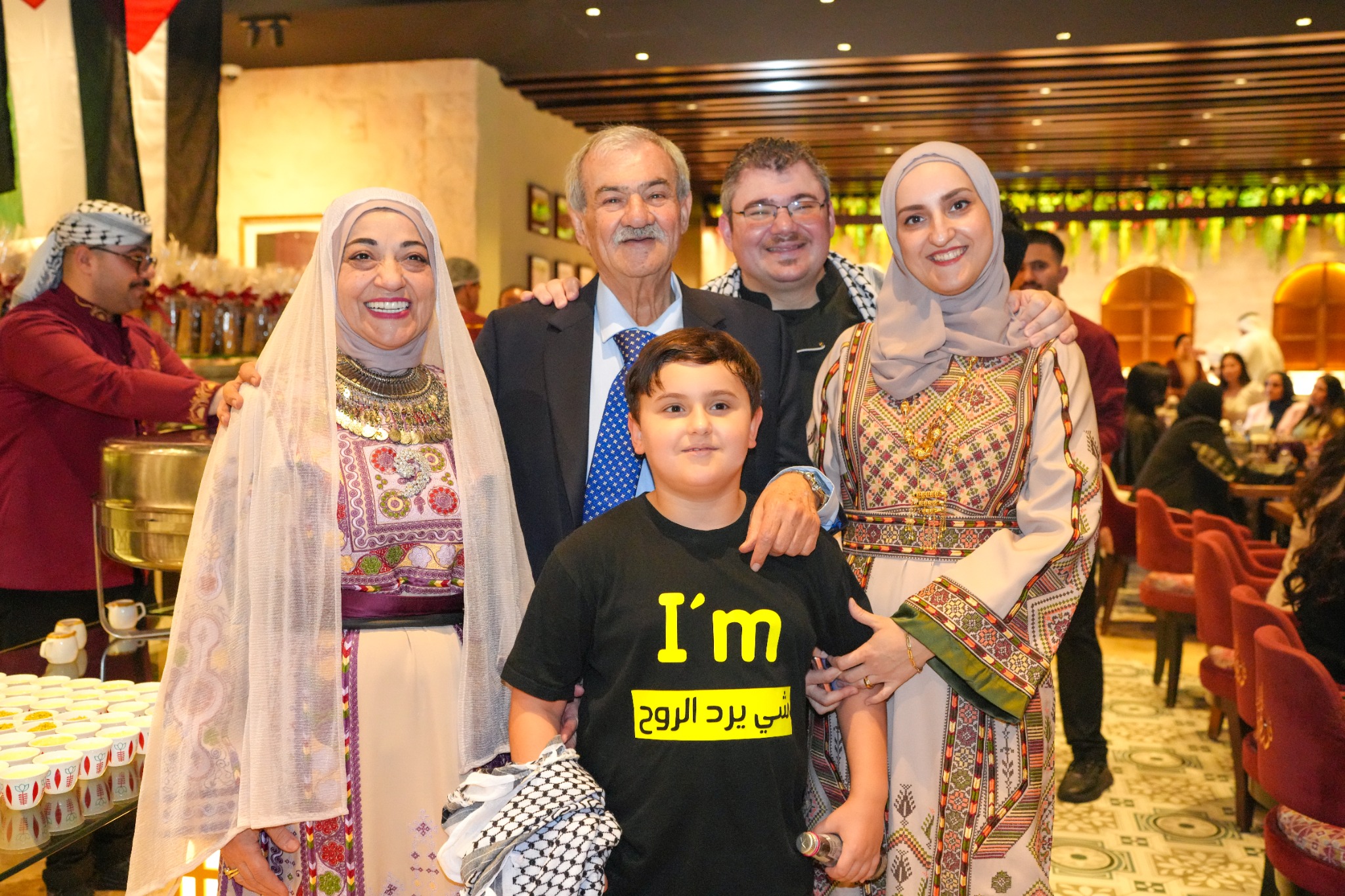 Guests celebrating together at Palestine Nights